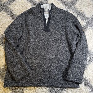 Orvis‎ Men’s L Sherpa Lined 1/4 Zip Pull Over Sweater